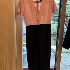 Ted Baker navy pink bodycon dress size 3